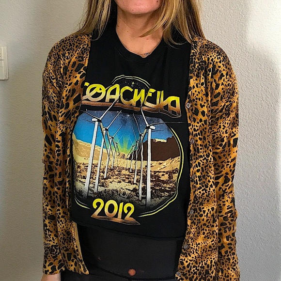 Vintage Cheetah print high end cardigan sweater - Picture 1 of 6